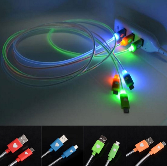 Reino Persona enferma Patentar Luz LED visible 3 3 pies1 M Micro Sync cargador Cable de datos USB para  Samsung - MOVIL