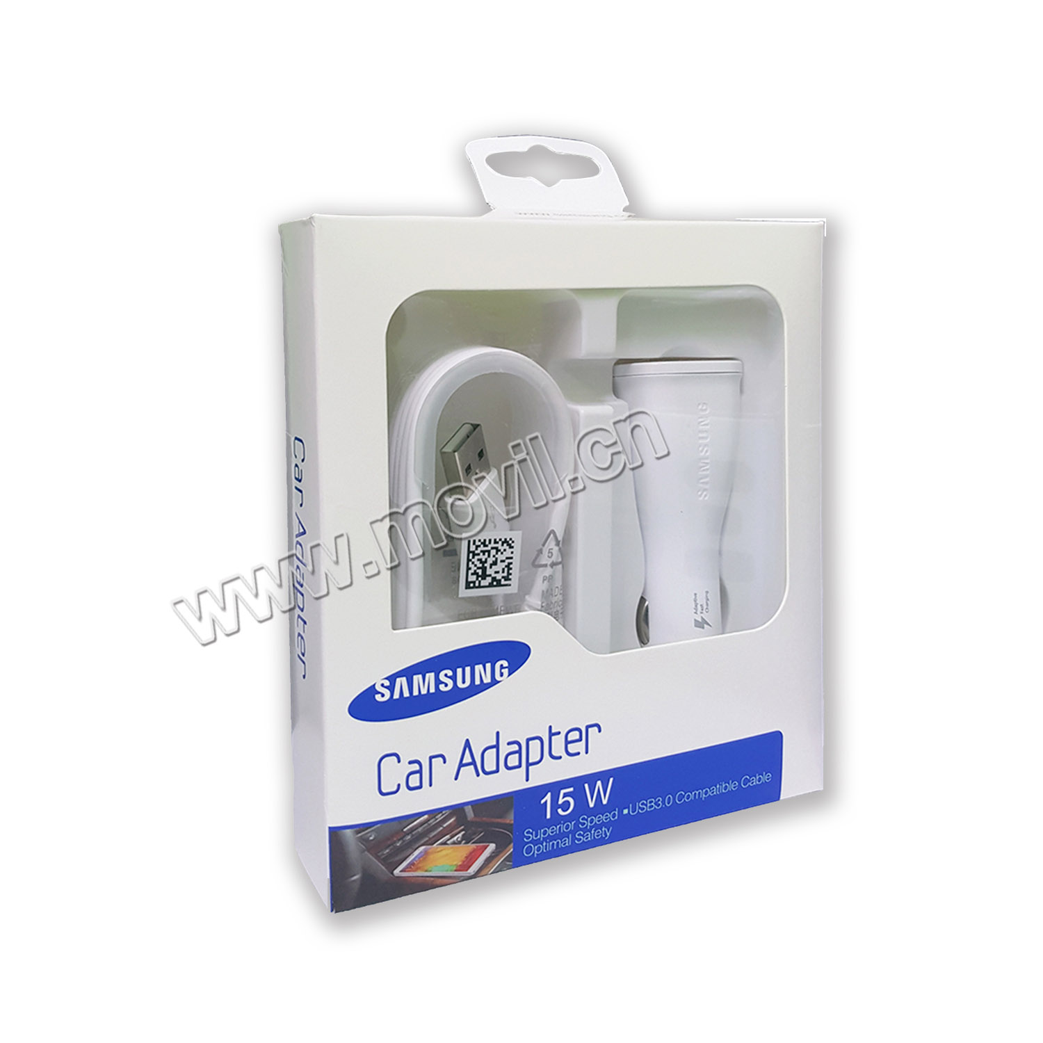 Adaptador cargador para carro y cable usb para samsung