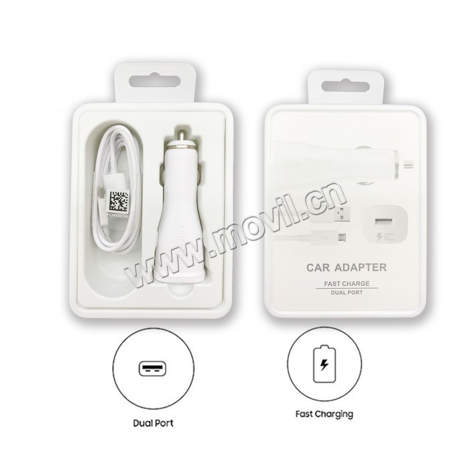 Cargador rapido de coche y cable usb para smartphone
